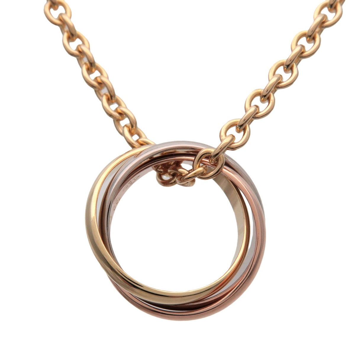 Cartier Trinity Choker 18K Tricolor Gold Gold Gold Necklace Jewelry (Pre-Owned)
