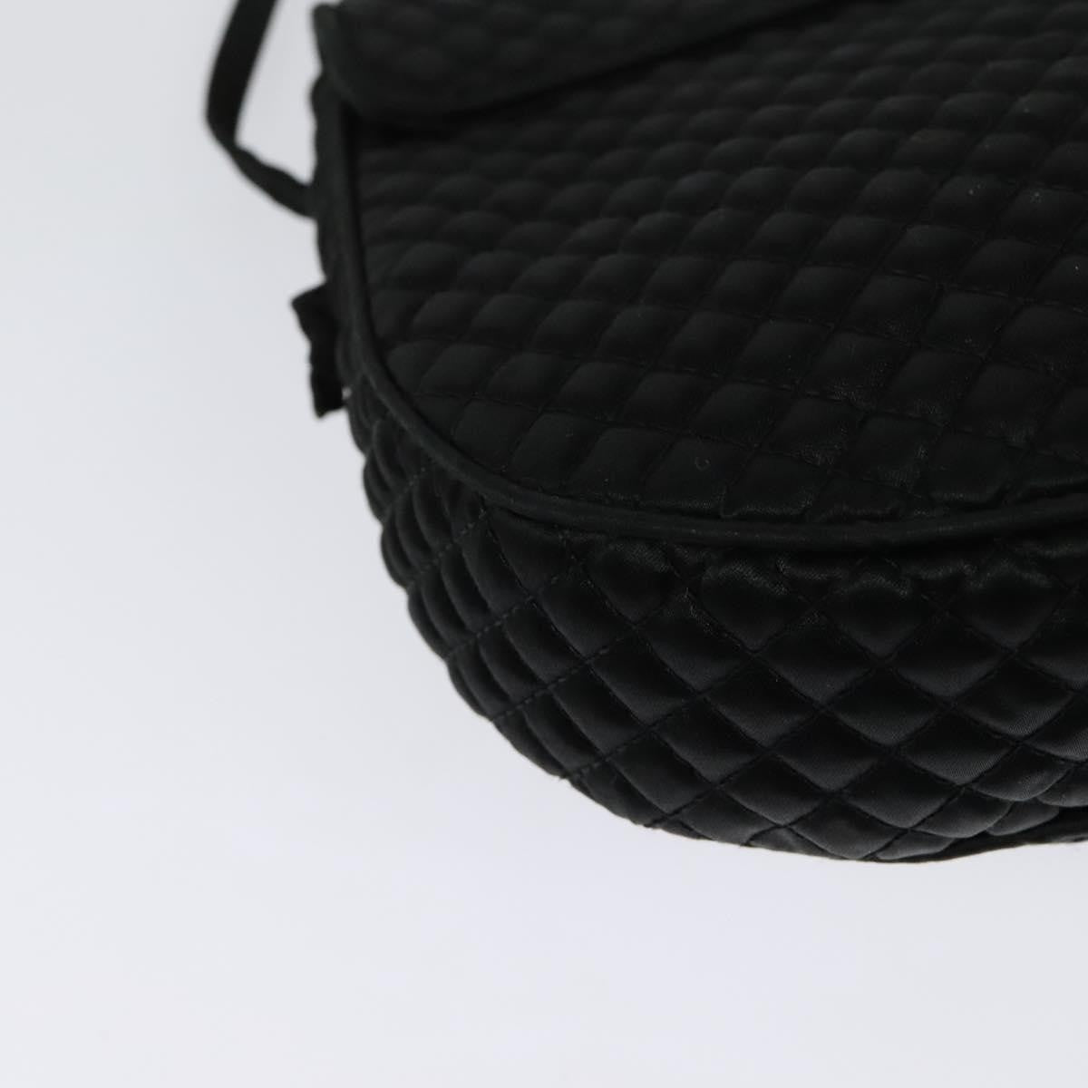 Bottega Veneta Intrecciato Clutch Calfskin Black Satin Shoulder Bag Bag (Pre-Owned)