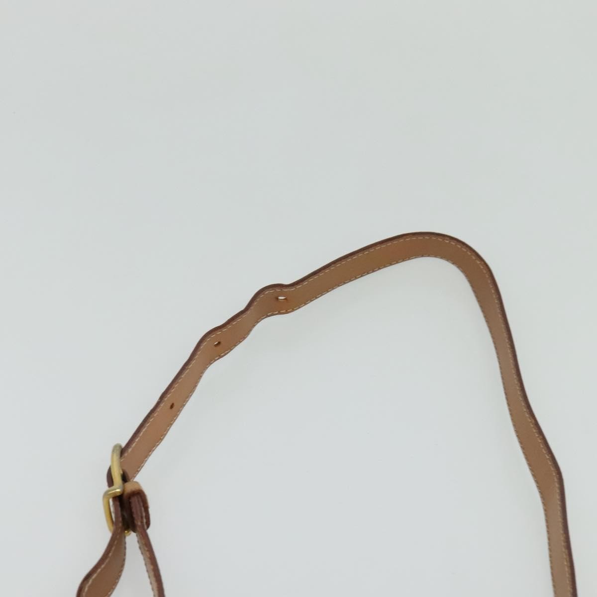 Celine Vintage Macadam Circle Logo Canvas And Leather Brown Canvas Shoulder Bag Bag (Pre-Owned)