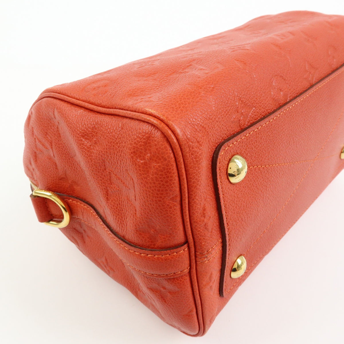 Louis Vuitton Speedy Bandouliere Monogram Empreinte Leather Orange Leather Handbag (Pre-Owned)