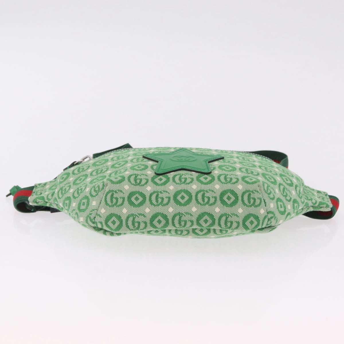 Gucci Children's Belt Gg Canvas Green Canvas Handbag (Pre-Owned)