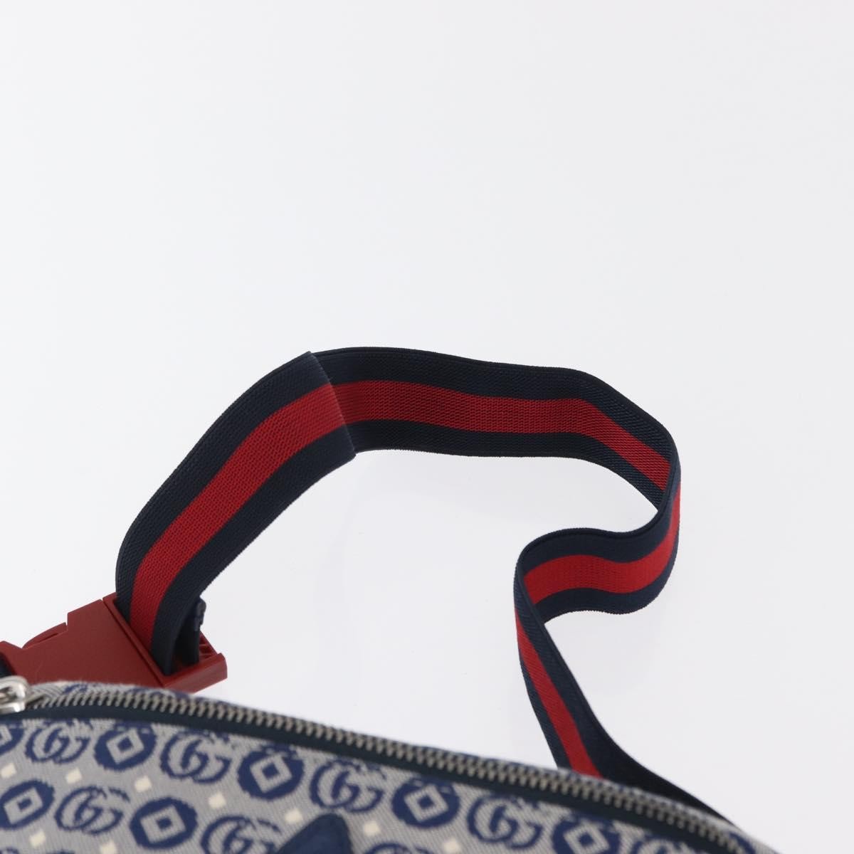 Gucci Children's Belt Printed Gg Coated Canvas Navy Canvas Handbag (Pre-Owned)