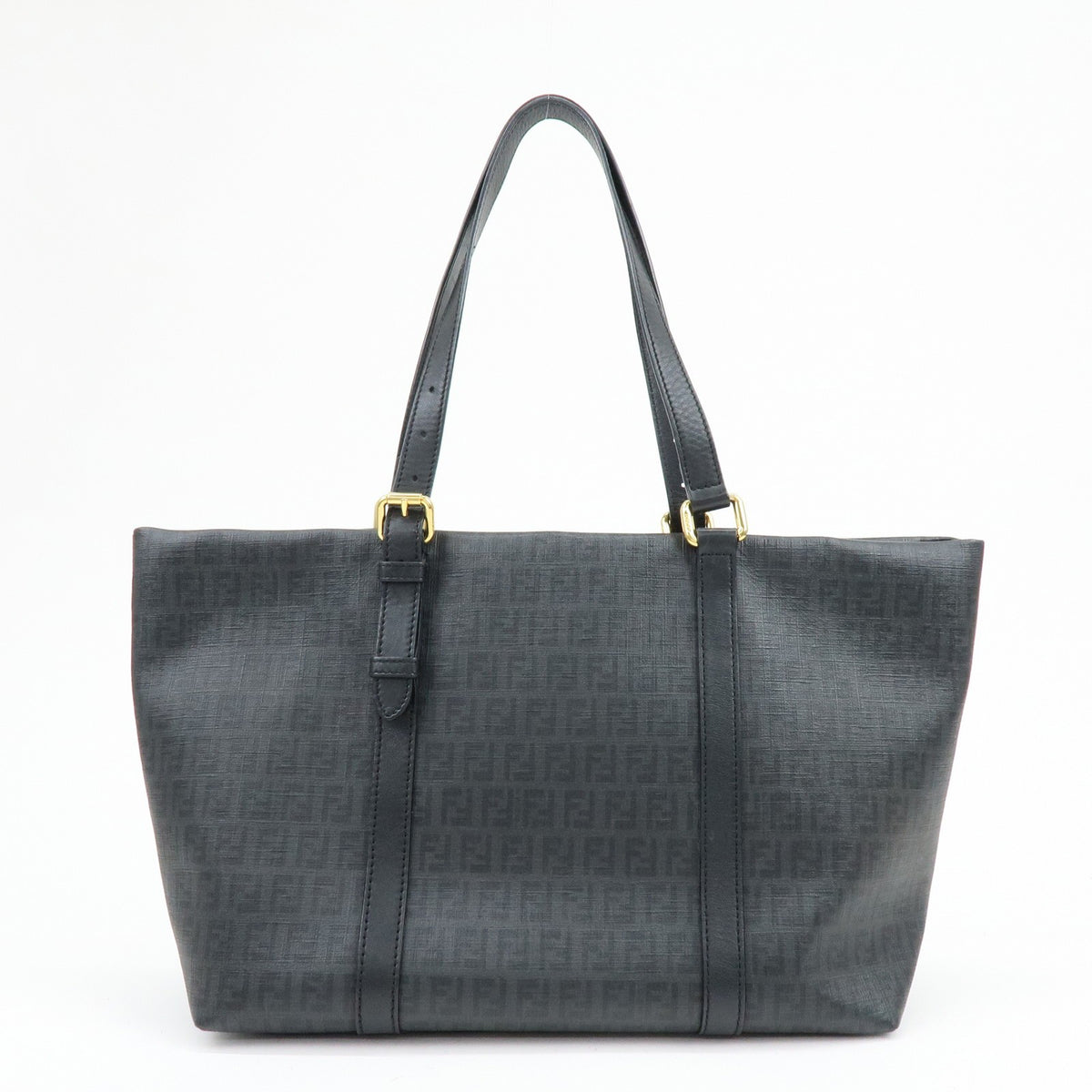 Fendi Superstar Zucchino Coated Canvas Black Canvas Tote Bag Bag (Pre-Owned)