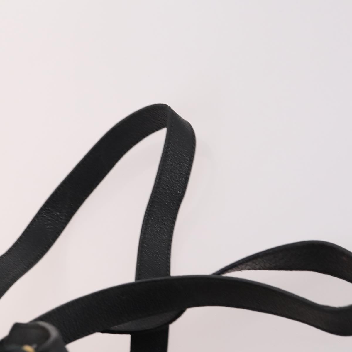 Gucci Vintage Bamboo Suede Black Suede Backpack Bag (Pre-Owned)