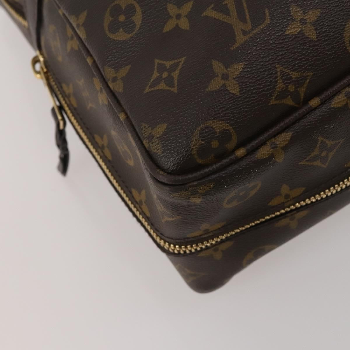 Louis Vuitton Bequia Porte Document Geant Monogram Canvas With Leather Brown Canvas Briefcase Bag (Pre-Owned)