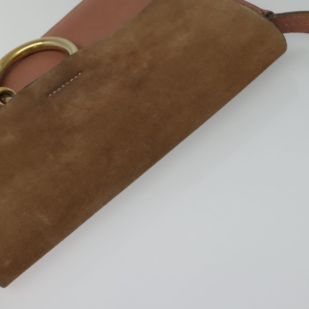 Chloe Faye Leather And Suede Pink Leather Shoulder Bag Bag (Pre-Owned)