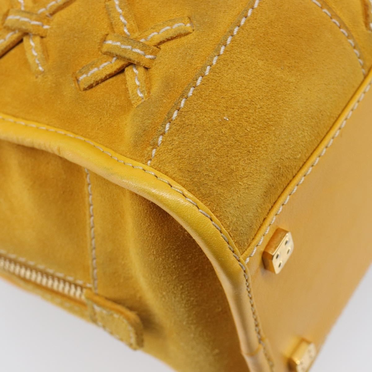 Loewe Amazona Suede Yellow Suede Handbag (Pre-Owned)