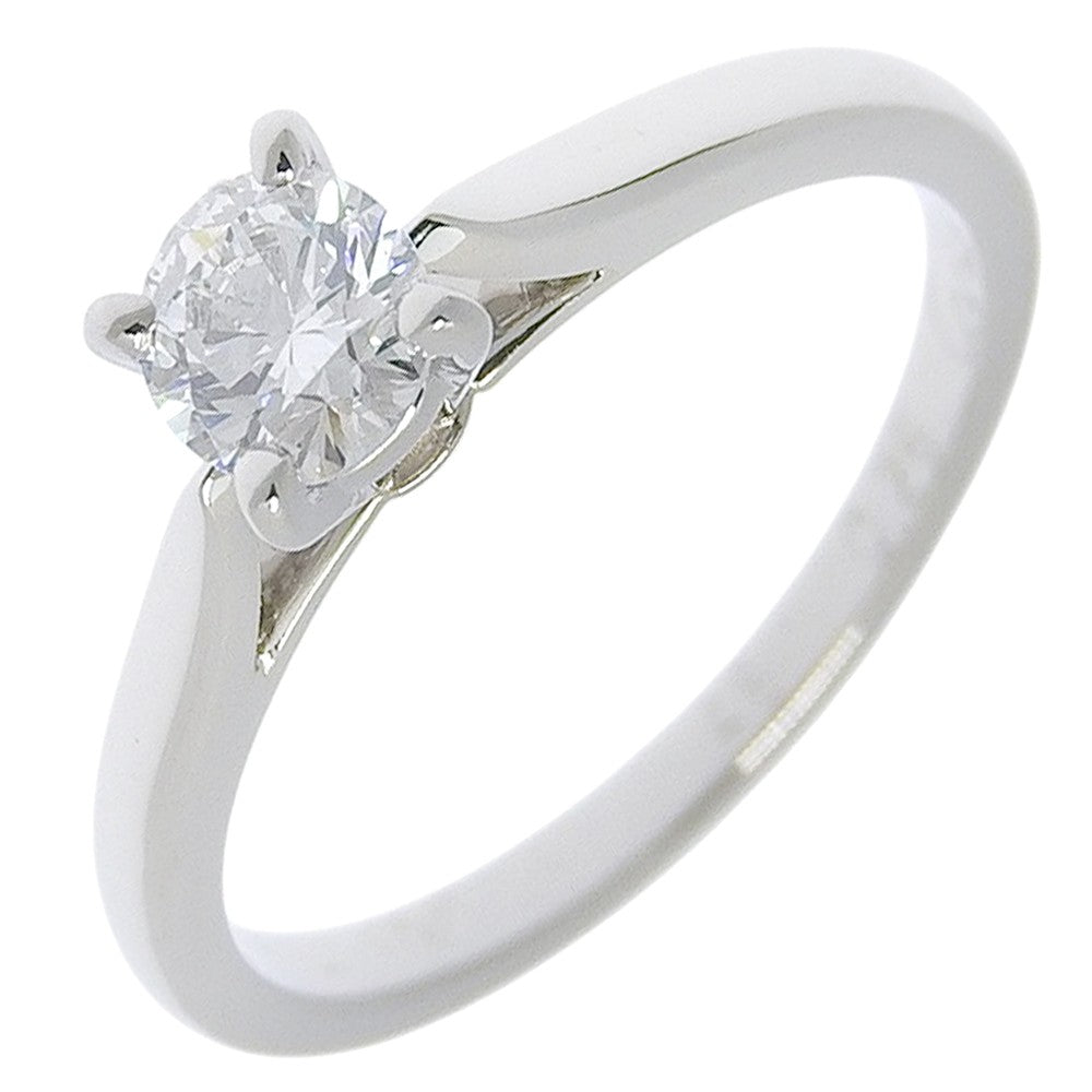 Cartier Solitaire 1895 Platinum With Rbc Diamond Silver Platinum Ring Jewelry (Pre-Owned)