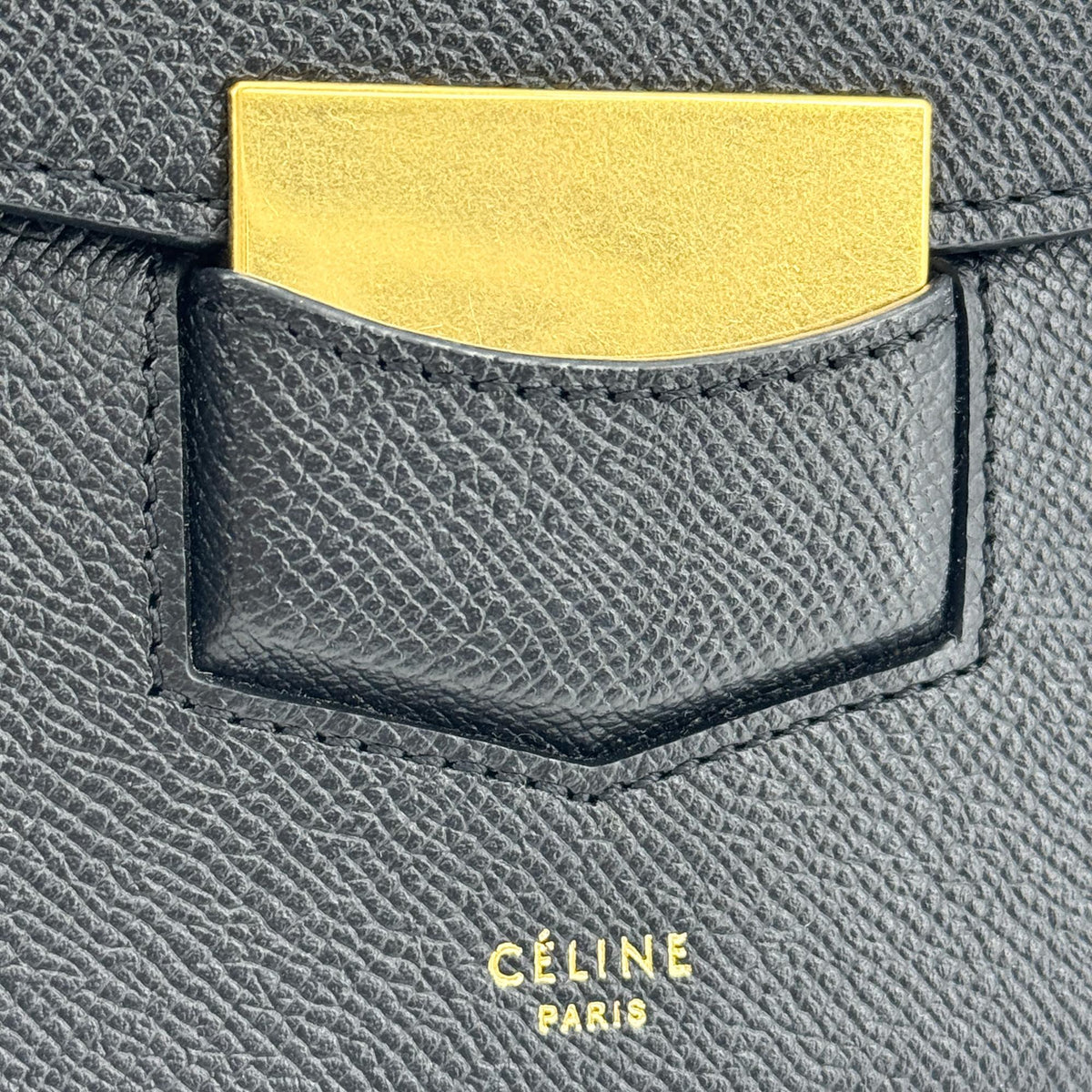 Celine Trotteur Calfskin Navy Leather Crossbody Bag Bag (Pre-Owned)