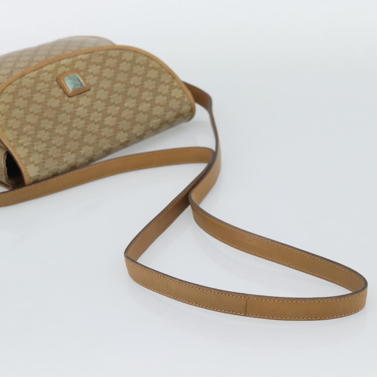 Celine Vintage Macadam Canvas Beige Canvas Shoulder Bag Bag (Pre-Owned)