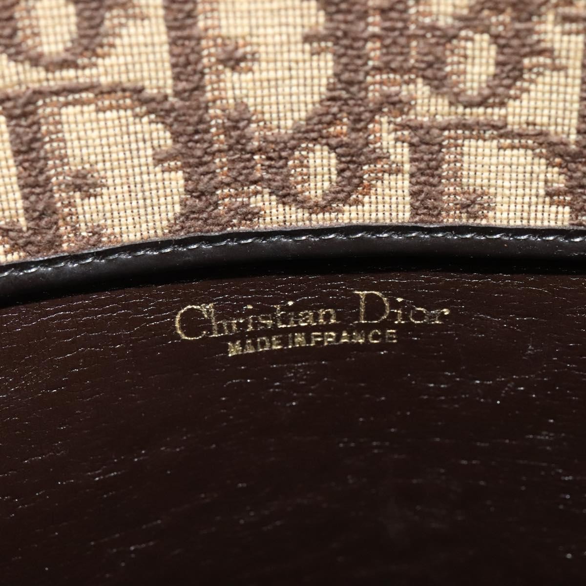 Christian Dior Vintage Trotter Canvas Brown Canvas Handbag (Pre-Owned)