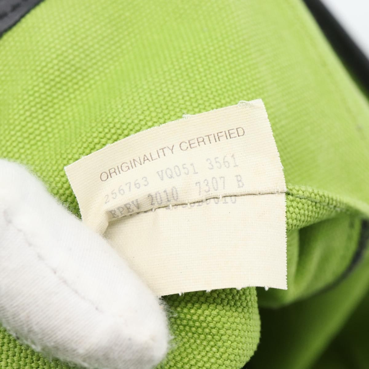 Bottega Veneta Vintage Canvas Green Canvas Tote Bag Bag (Pre-Owned)
