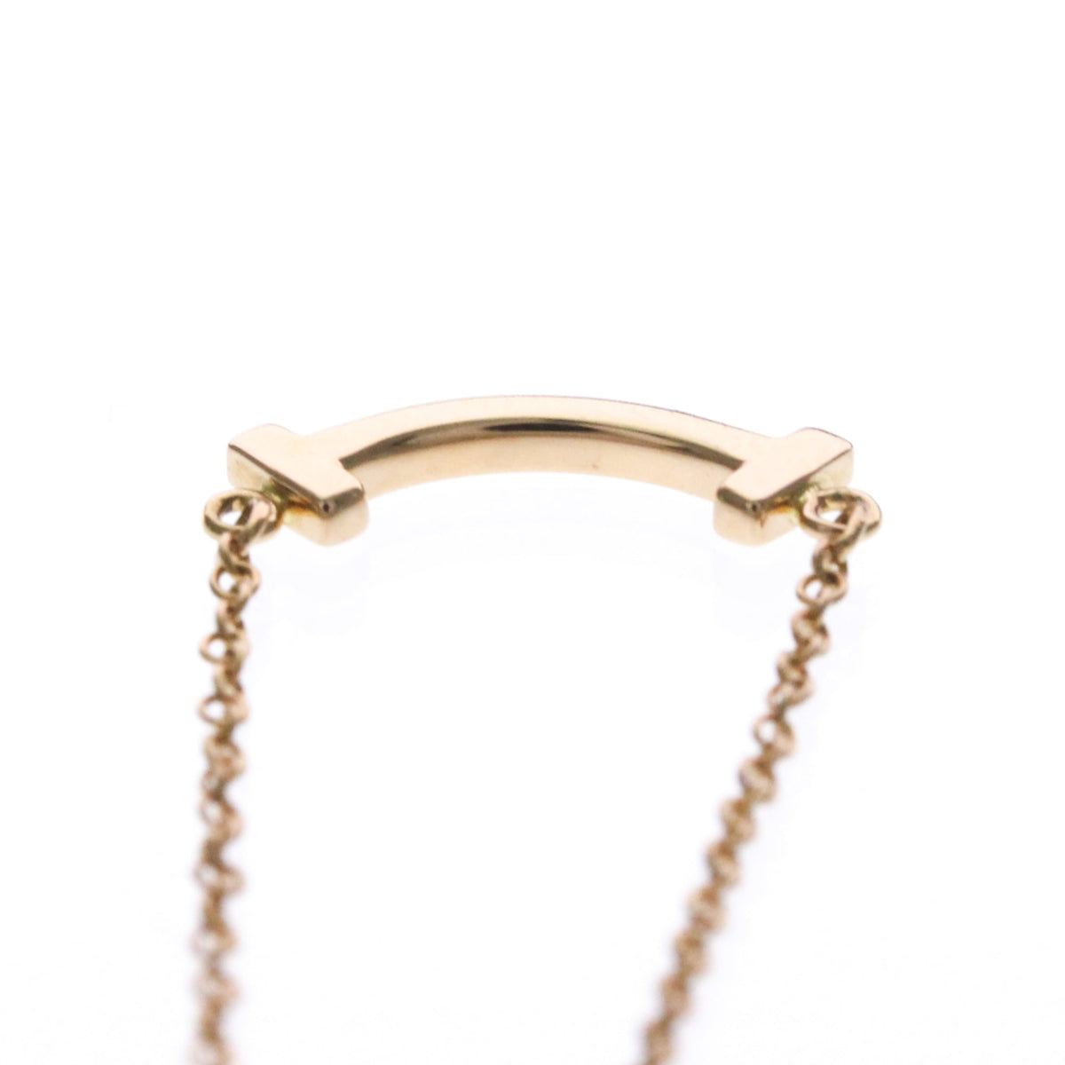 Tiffany & Co. T Smile Pendant 18K Rose Gold Pink Pink_Gold Necklace Jewelry (Pre-Owned)