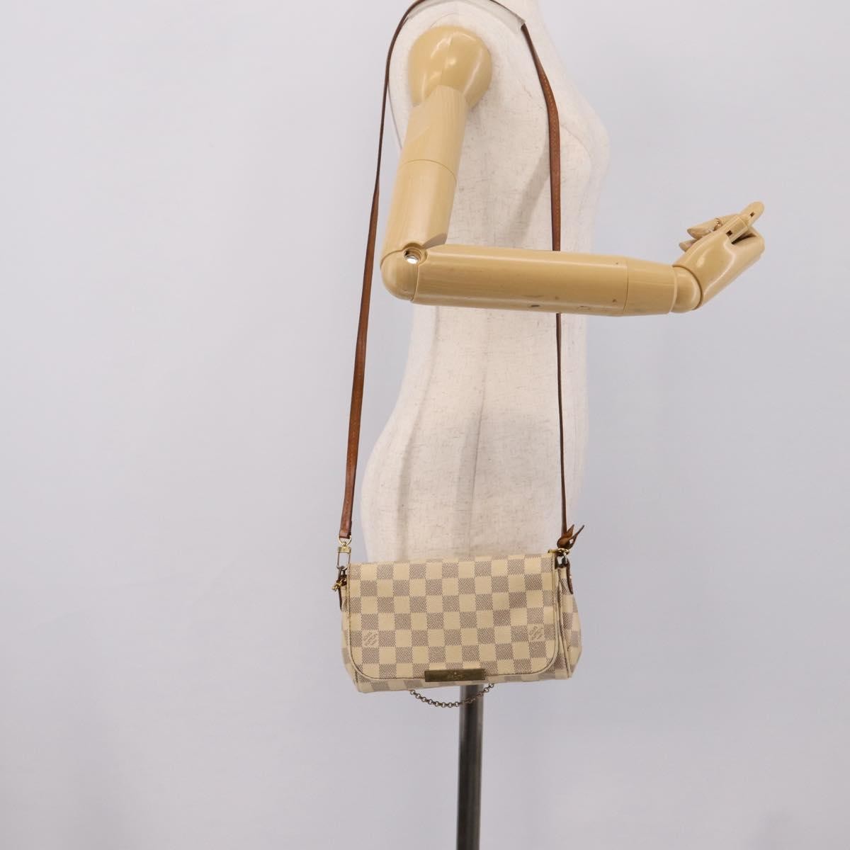 Louis Vuitton Favorite Damier White Canvas Handbag (Pre-Owned)