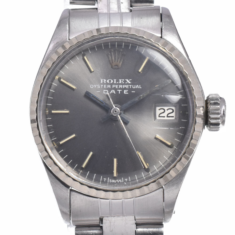 Rolex Oyster Perpetual Date Automatic Stainless Steel And White Gold Watch (Pre-Owned)