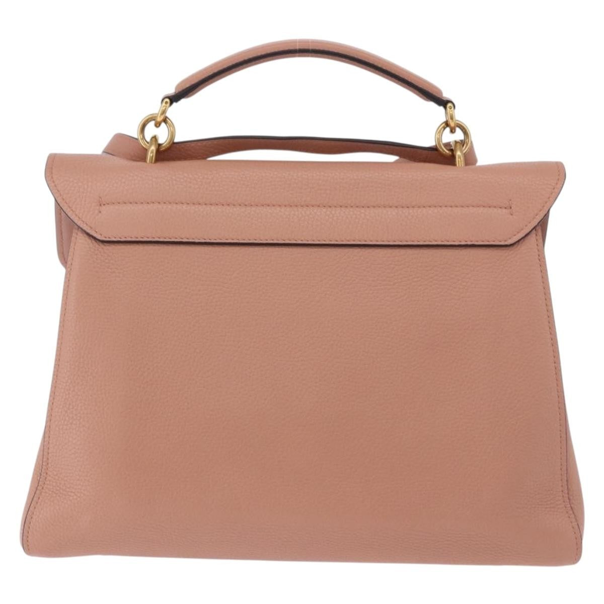 Salvatore Ferragamo Margot Satchel Leather Pink Leather Handbag (Pre-Owned)