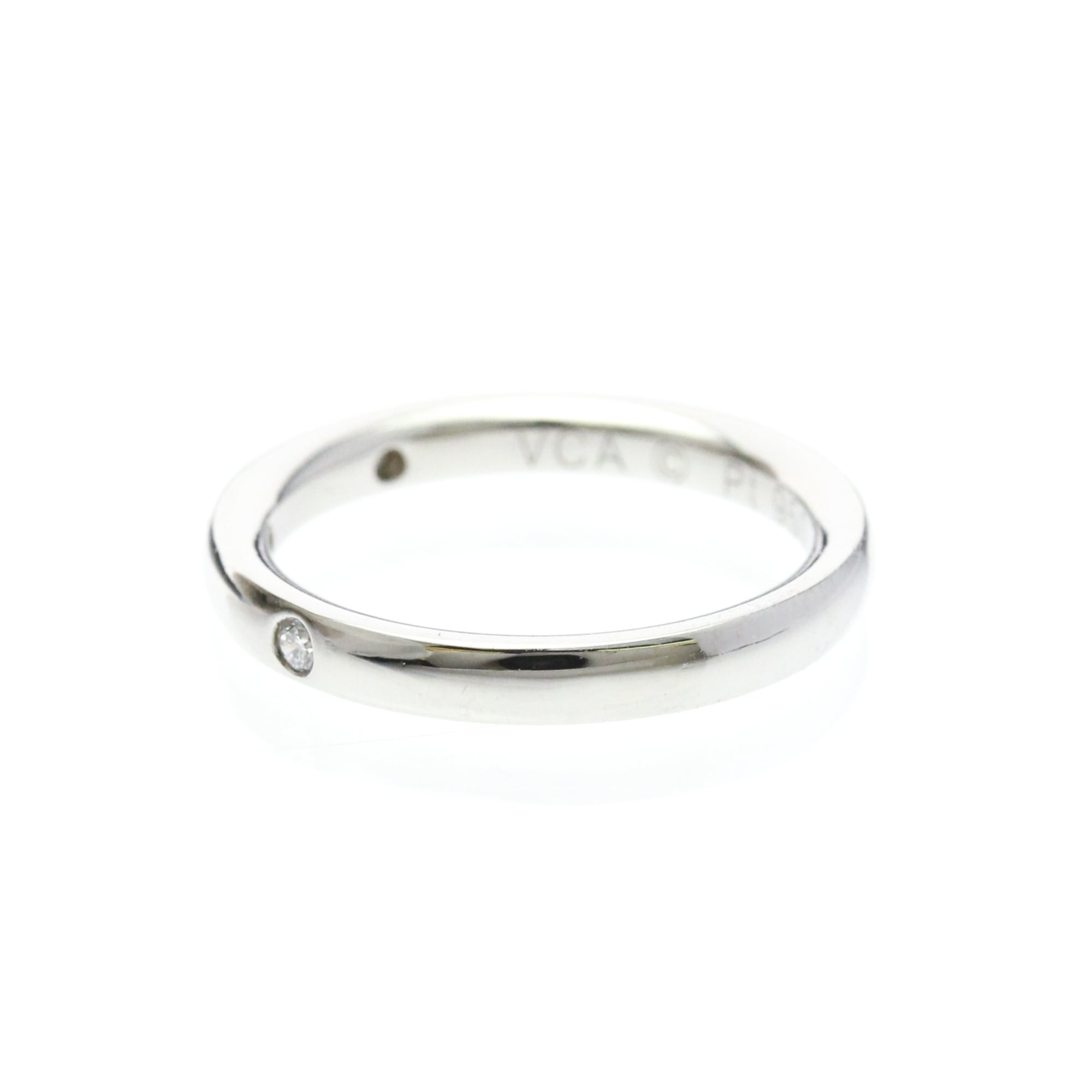 Van Cleef & Arpels Tendrement Wedding Band Platinum Silver Platinum Ring Jewelry (Pre-Owned)