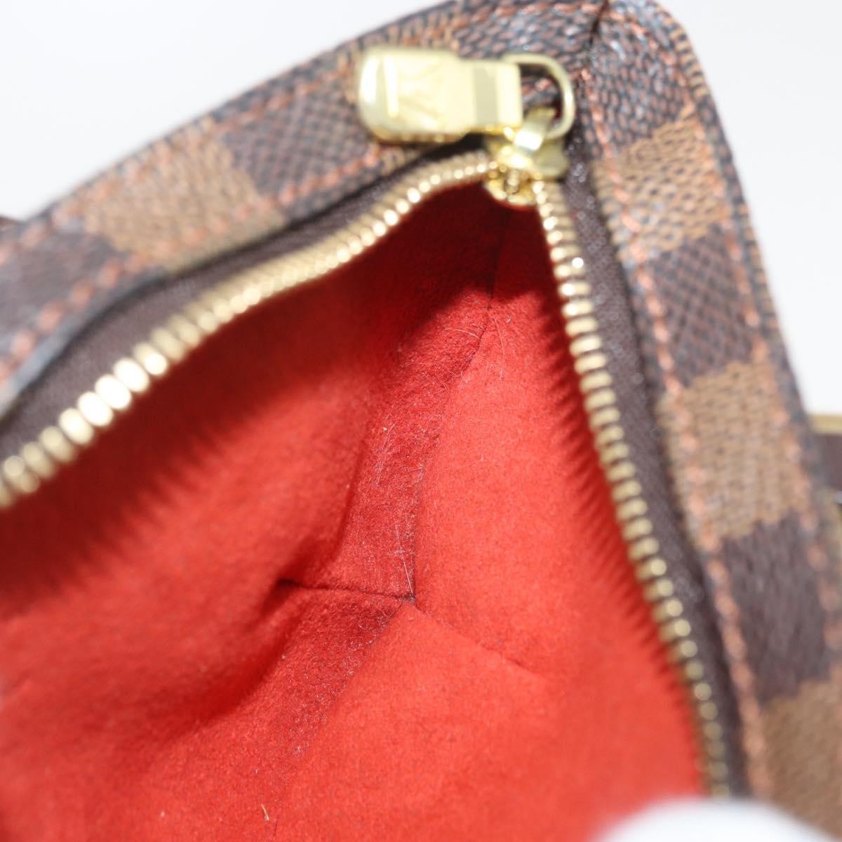 Louis Vuitton Manosque Pochette Damier Ebene Brown Canvas Clutche & Pouche Bag (Pre-Owned)