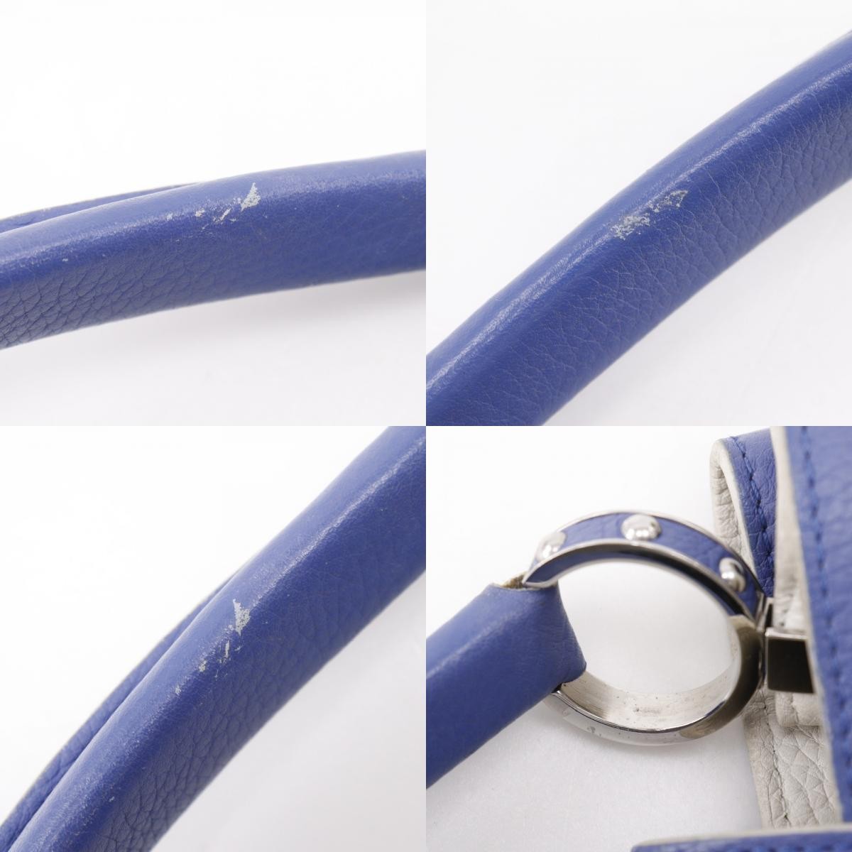 Louis Vuitton Capucines Leather Blue Leather Handbag (Pre-Owned)