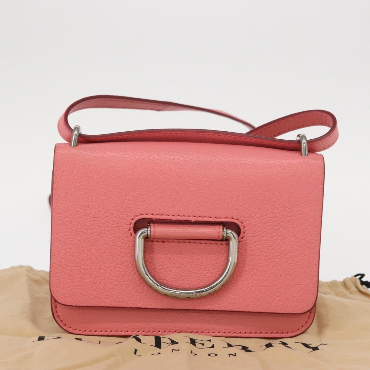 Burberry D-Ring Shoulder Leather Pink Leather Shoulder Bag Bag (Pre-Owned)