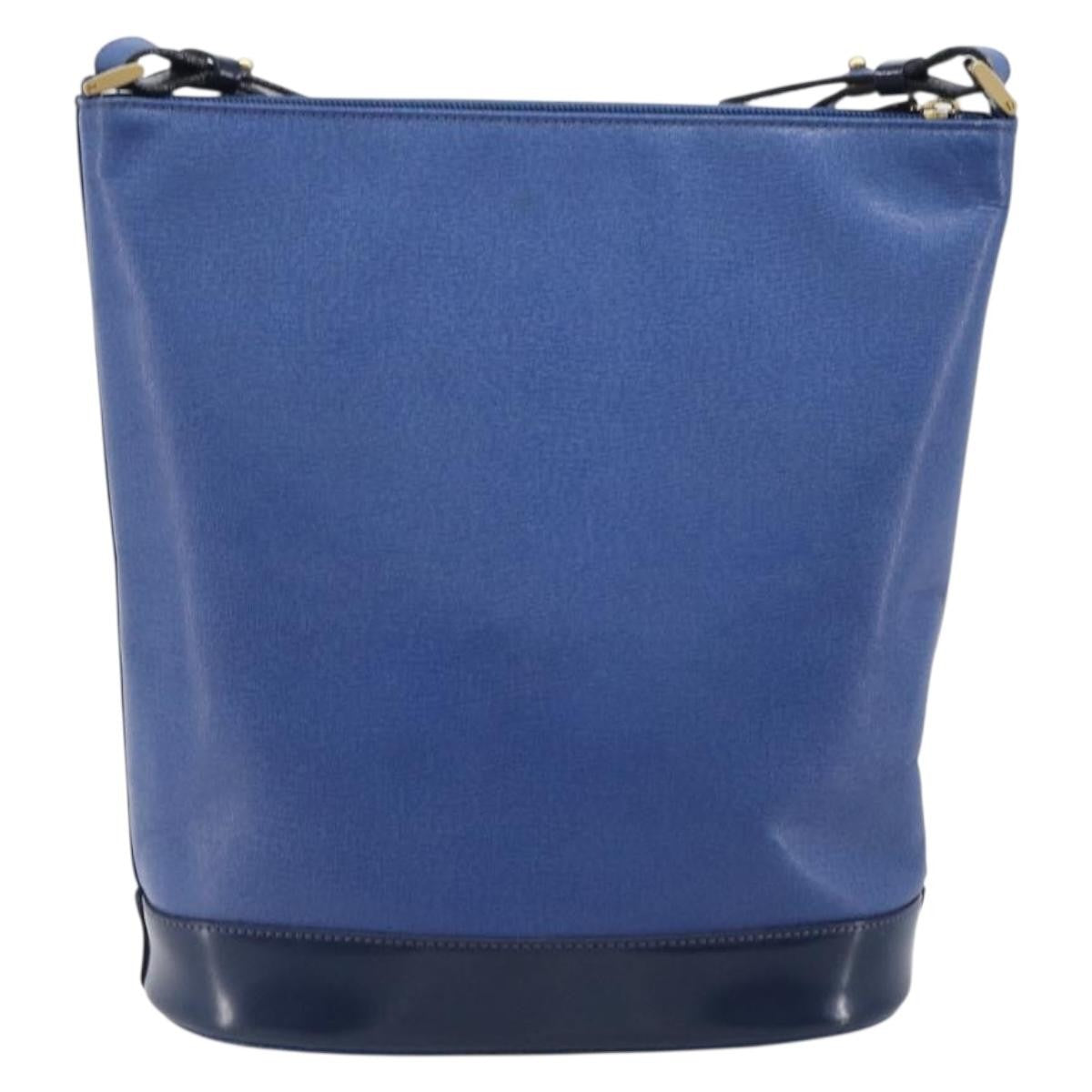 Burberry Shoulder Leather Blue Leather Shoulder Bag Bag (Pre-Owned)