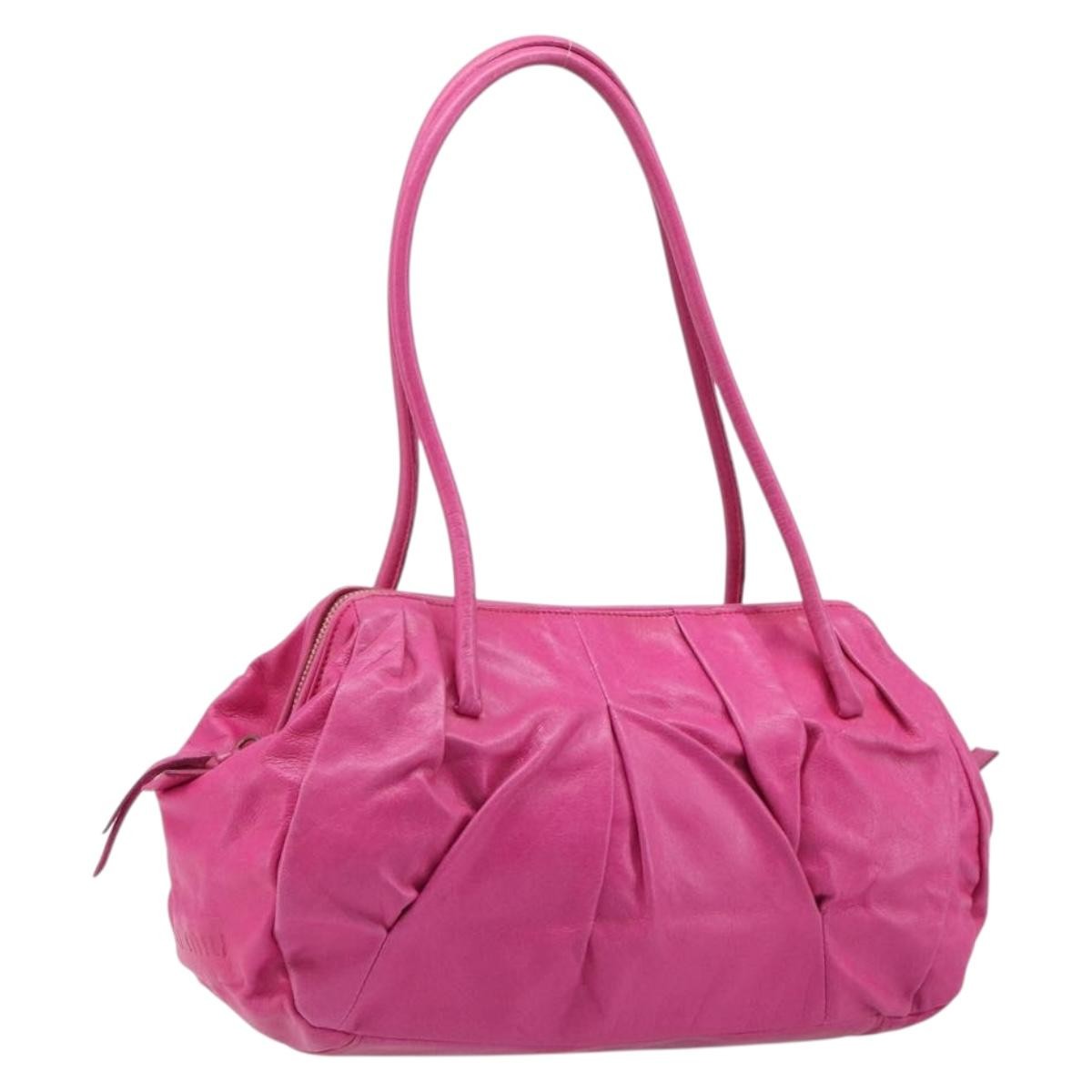 Miu Miu Shoulder Leather Pink Leather Shoulder Bag Bag (Pre-Owned)