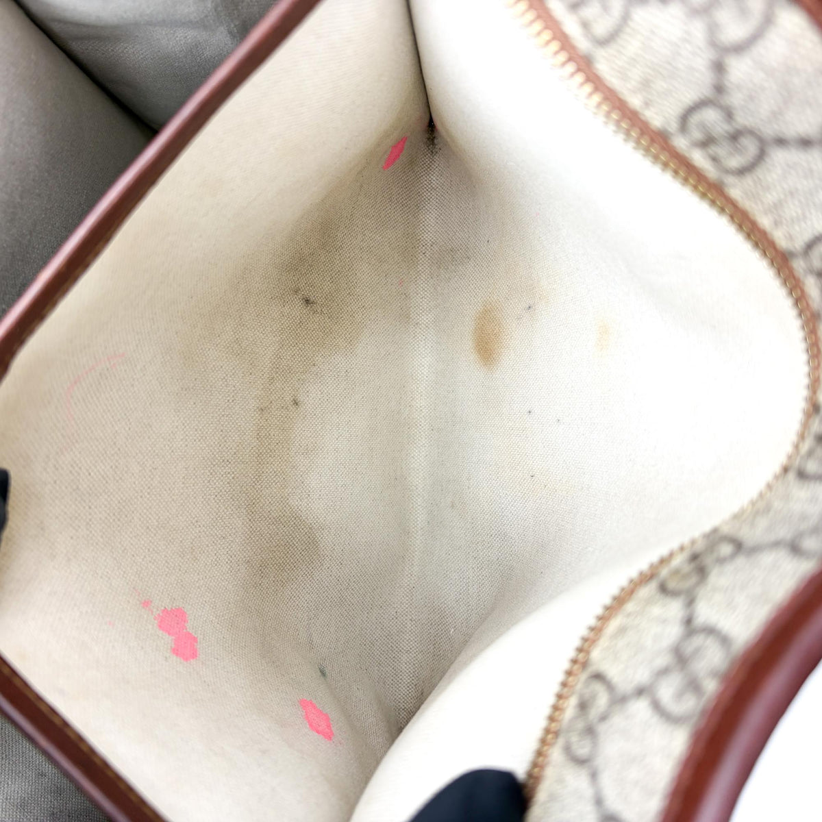 Gucci Ophidia Shopping Gg Coated Canvas Brown Canvas Tote Bag Bag (Pre-Owned)