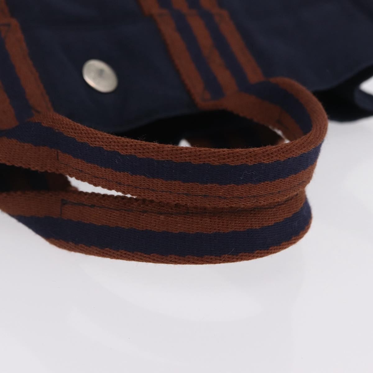 Hermes Fourre Tout Toile Navy Canvas Tote Bag Bag (Pre-Owned)