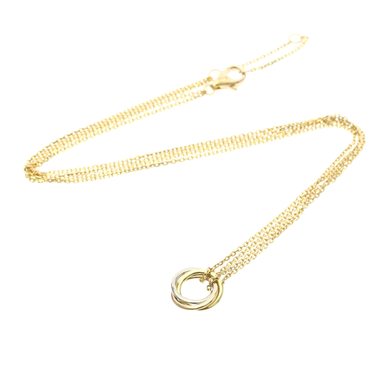 Cartier Trinity Choker 18K Tricolor Gold Gold Gold Necklace Jewelry (Pre-Owned)