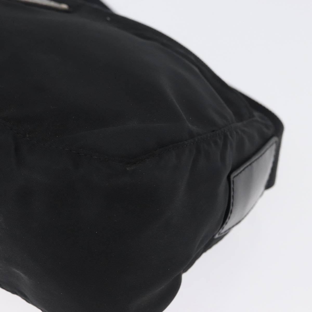 Prada Front Zip Tessuto Black Nylon Shoulder Bag Bag (Pre-Owned)