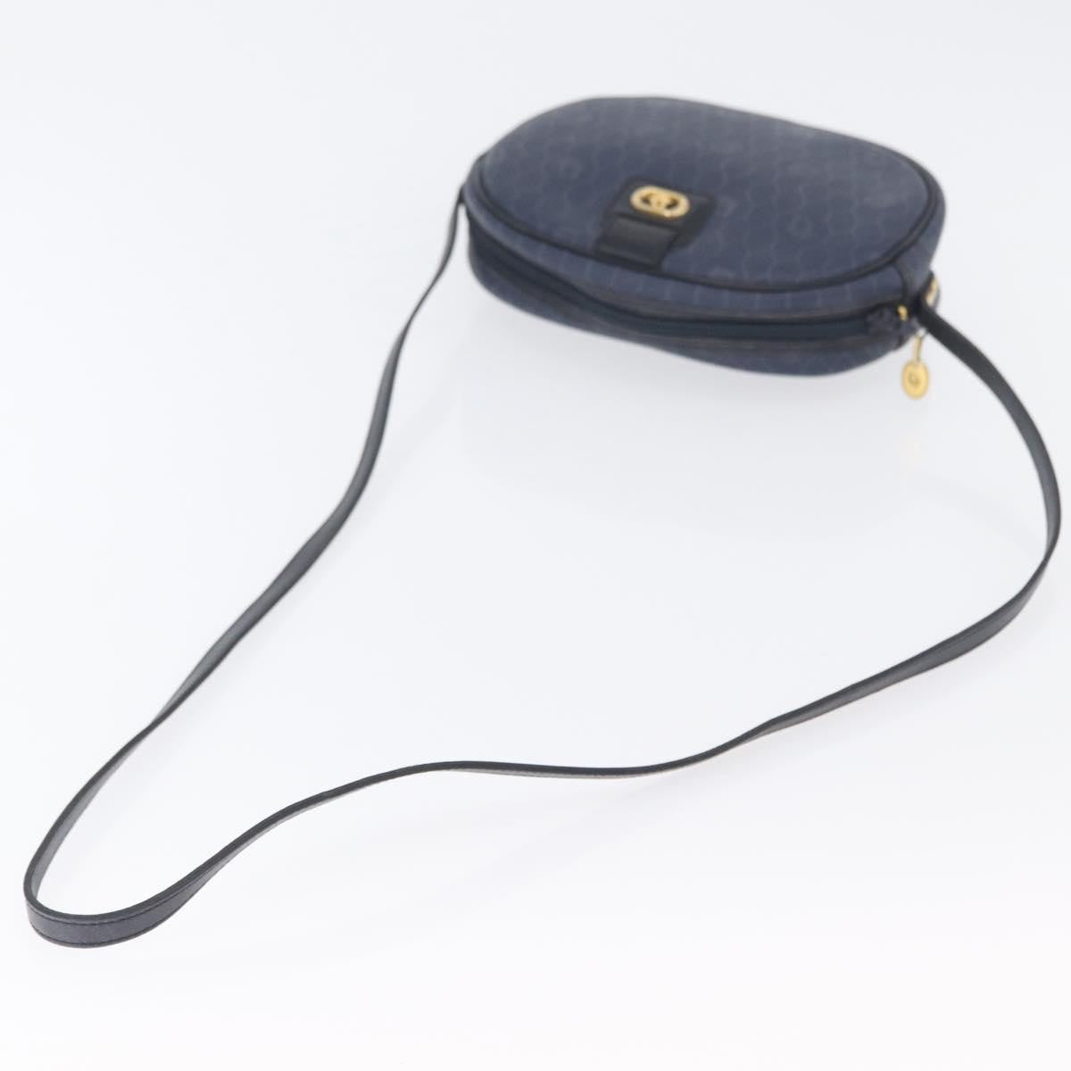 Christian Dior Vintage Honeycomb Canvas Navy Canvas Shoulder Bag Bag (Pre-Owned)
