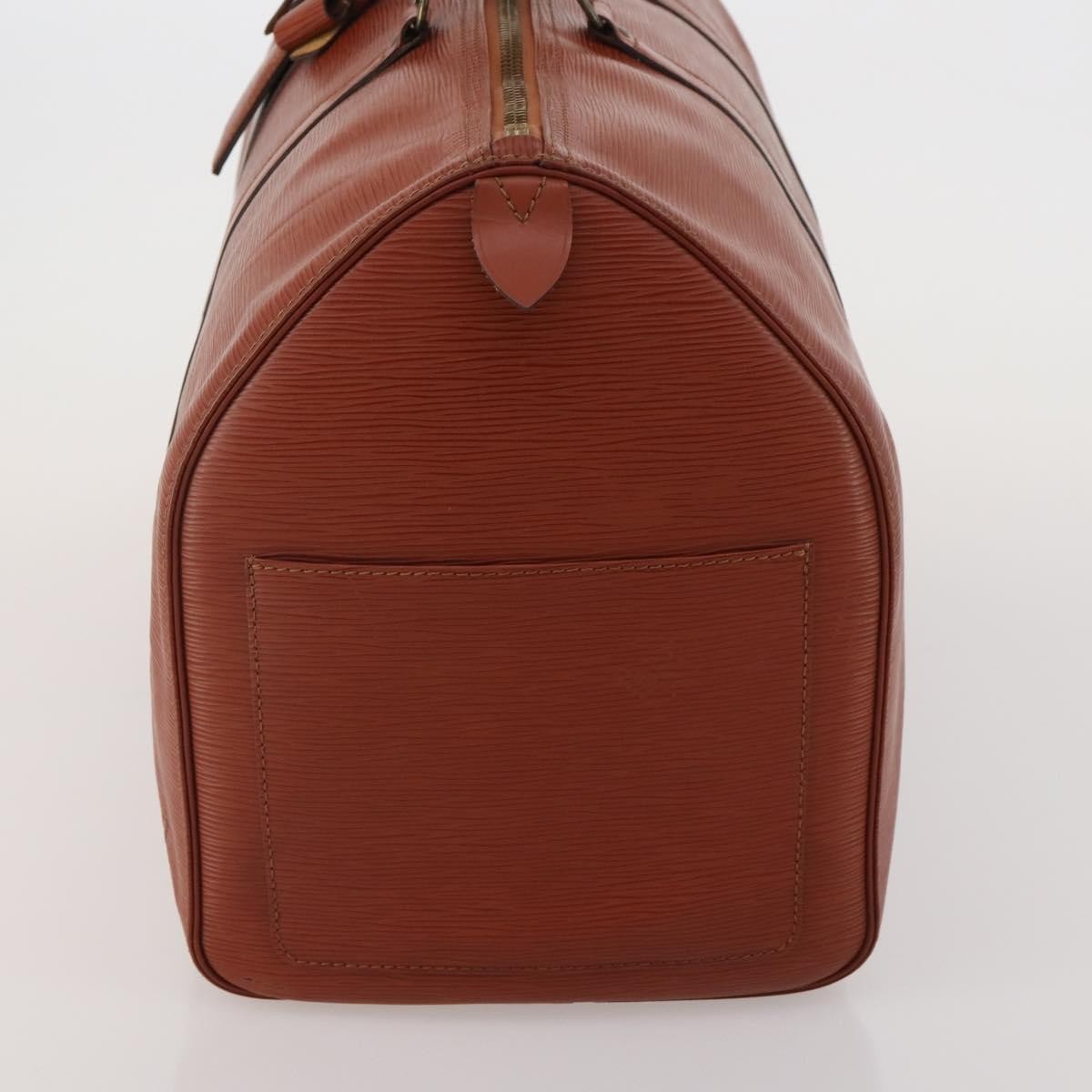 Louis Vuitton Keepall Bag Epi Leather Brown Leather Travel Bag Bag (Pre-Owned)