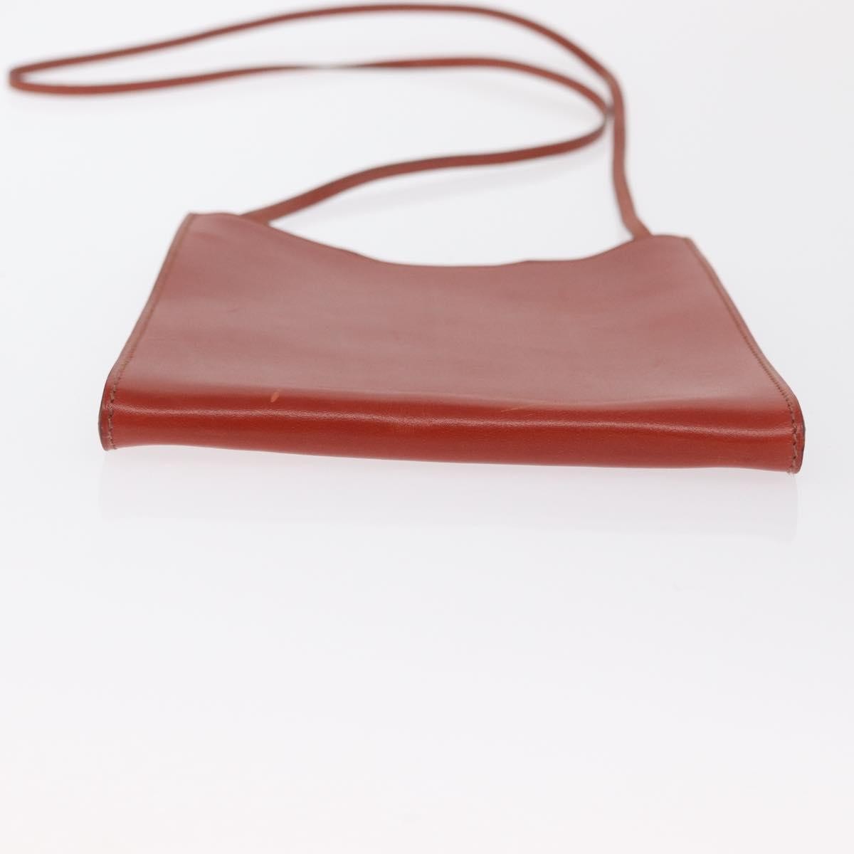 Hermes Onimaitou Leather Red Leather Shoulder Bag Bag (Pre-Owned)