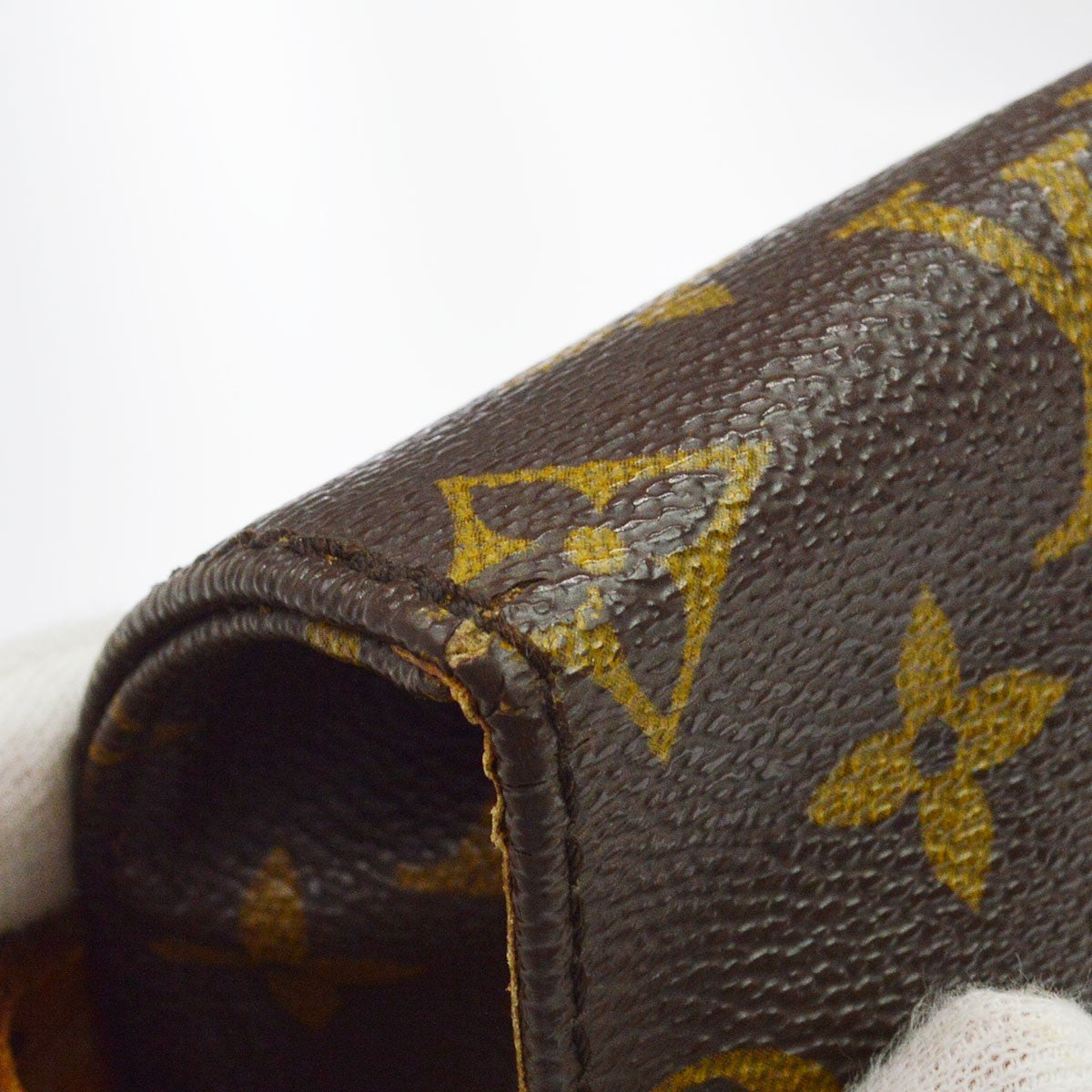 Louis Vuitton Cartouchiere Monogram Canvas Brown Canvas Handbag (Pre-Owned)