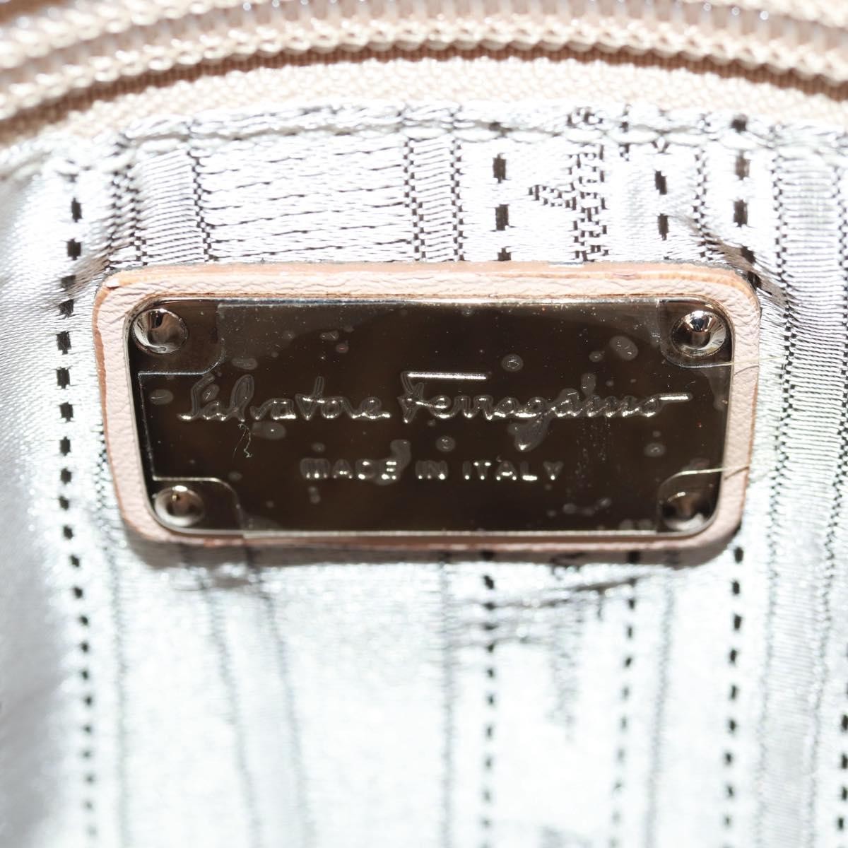 Salvatore Ferragamo Vala Patent Leather Yellow Patent_Leather Handbag (Pre-Owned)