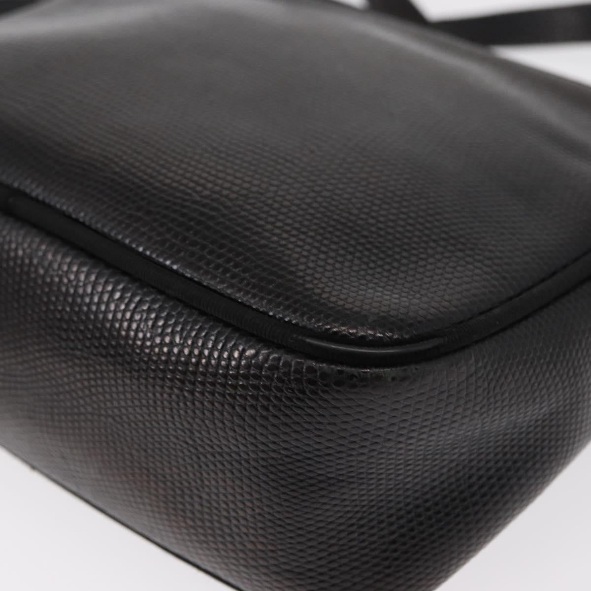 Salvatore Ferragamo Vala Leather Black Leather Shoulder Bag Bag (Pre-Owned)