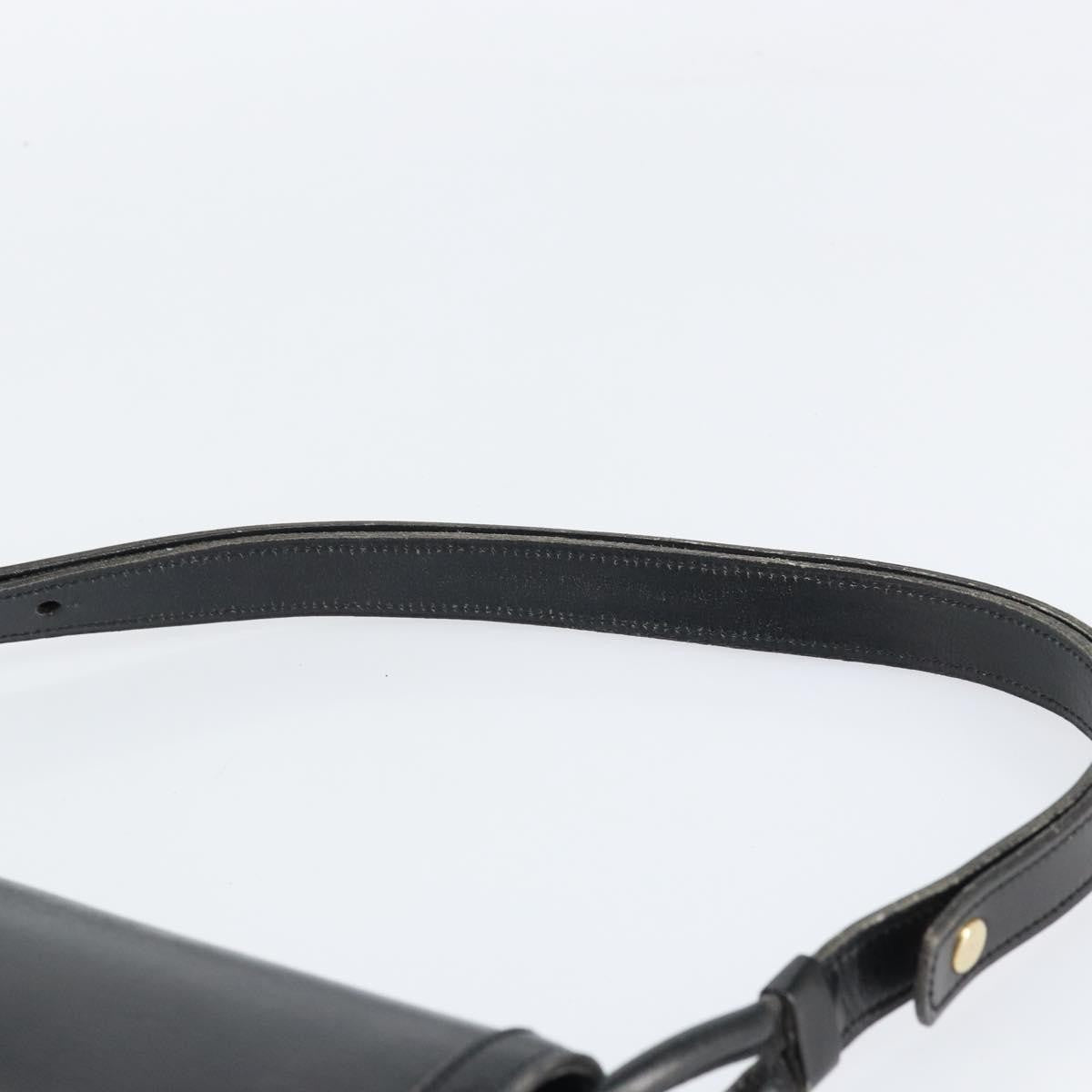 Christian Dior Shoulder Leather Black Leather Shoulder Bag Bag (Pre-Owned)
