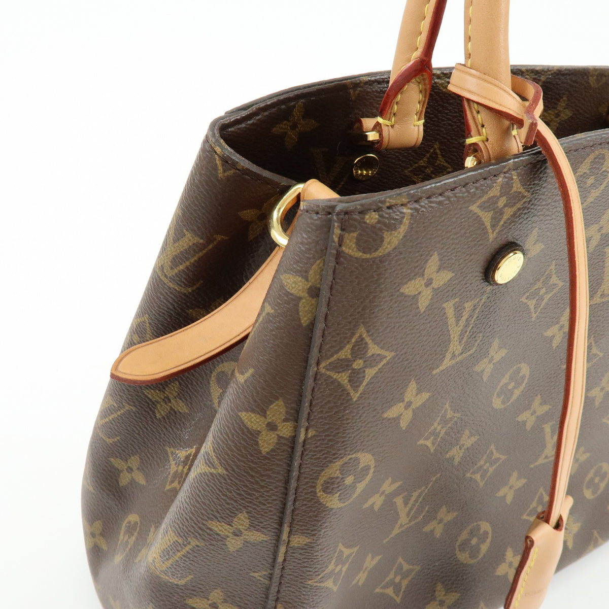Louis Vuitton Montaigne Monogram Canvas Brown Canvas Handbag (Pre-Owned)