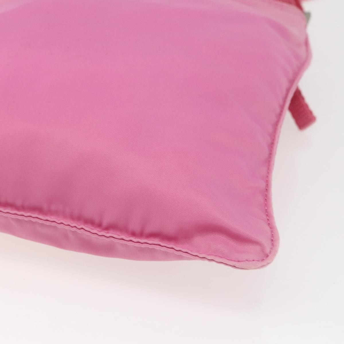 Prada Front Pocket Messenger Tessuto Pink Nylon Shoulder Bag Bag (Pre-Owned)