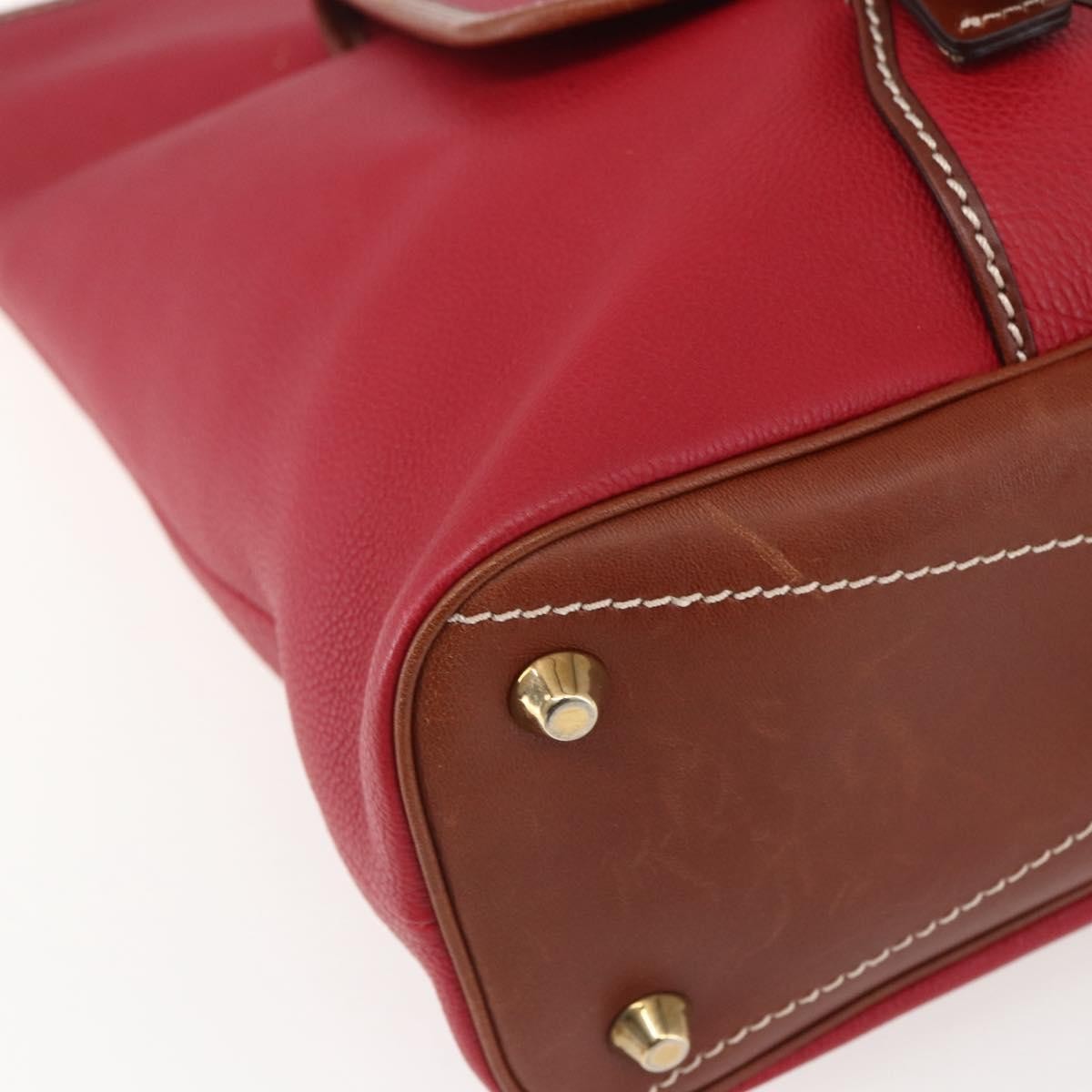 Chloe Vintage Leather Red Leather Tote Bag Bag (Pre-Owned)