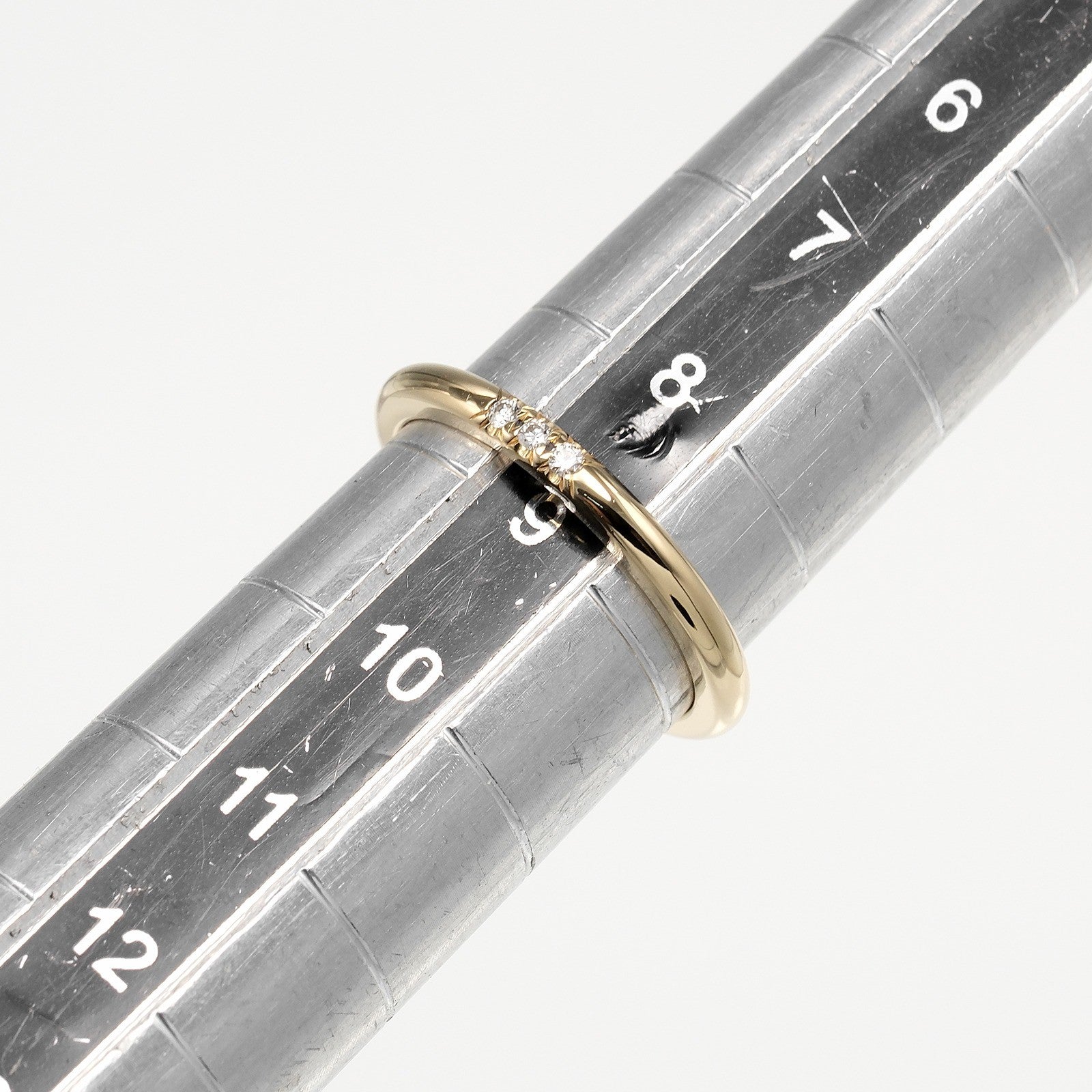 Tiffany & Co. Forever Band 18K Yellow Gold With Diamond Gold Yellow_Gold Ring Jewelry (Pre-Owned)