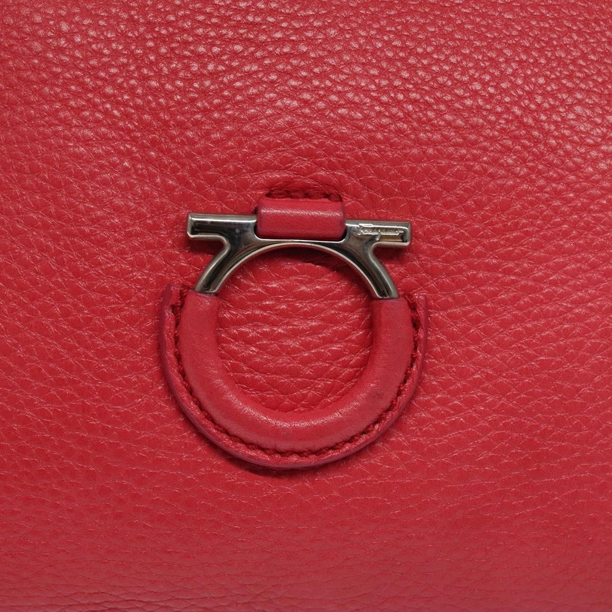 Salvatore Ferragamo Gancini Leather Pink Leather Shoulder Bag Bag (Pre-Owned)
