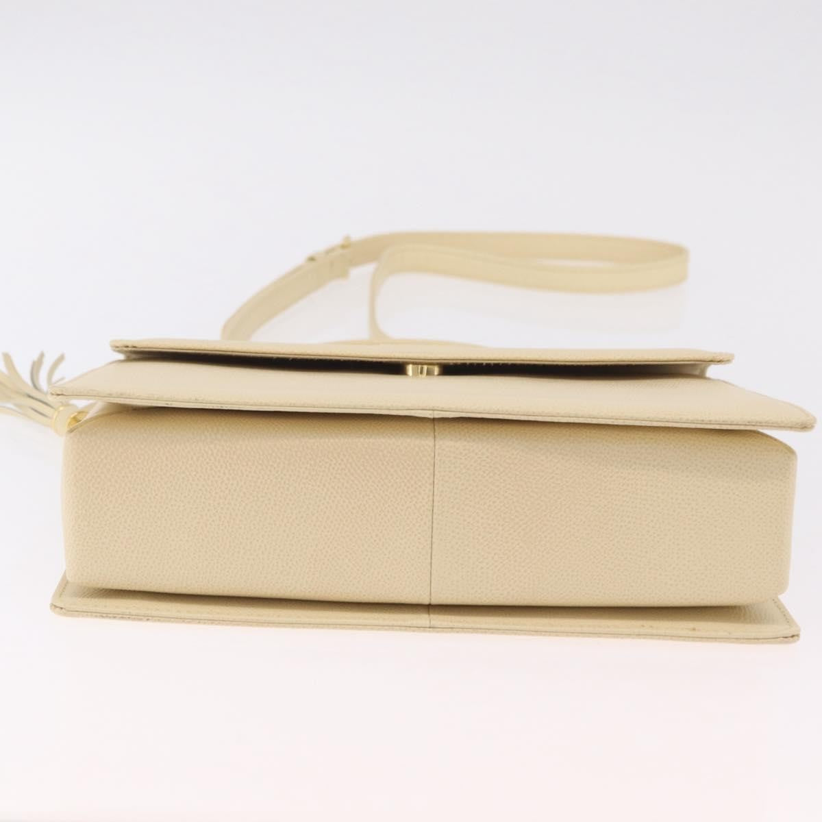Valentino Garavani Vintage Leather Beige Leather Shoulder Bag Bag (Pre-Owned)