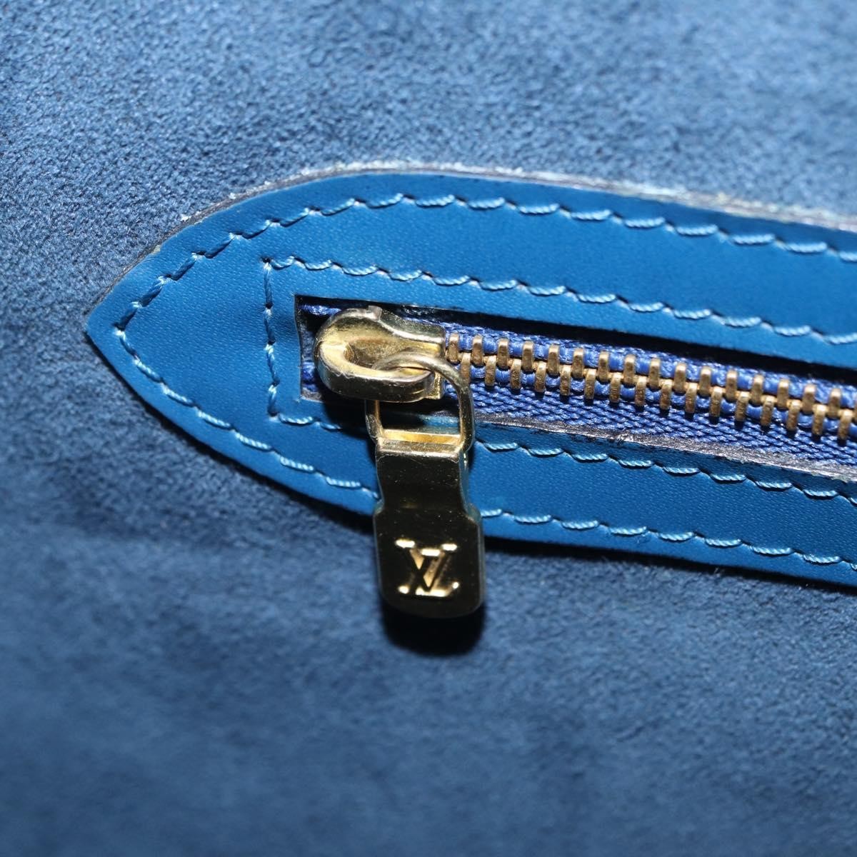 Louis Vuitton Lussac Epi Leather Blue Leather Handbag (Pre-Owned)