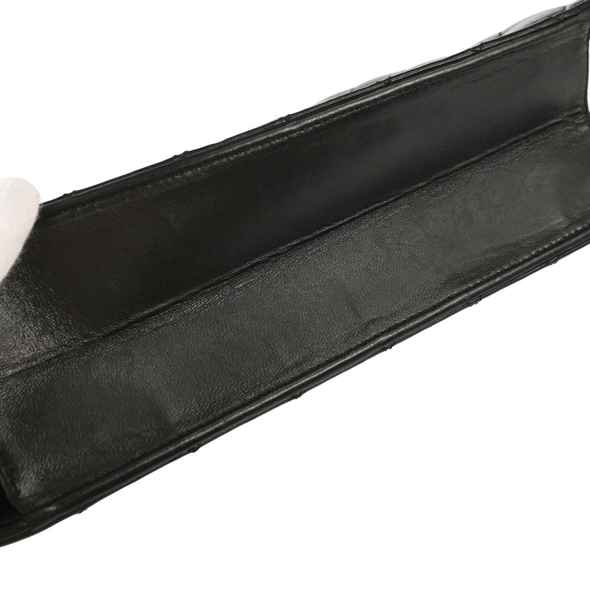 Chanel Turnlock Flap Grosgrain Black Leather Shoulder Bag Bag (Pre-Owned)