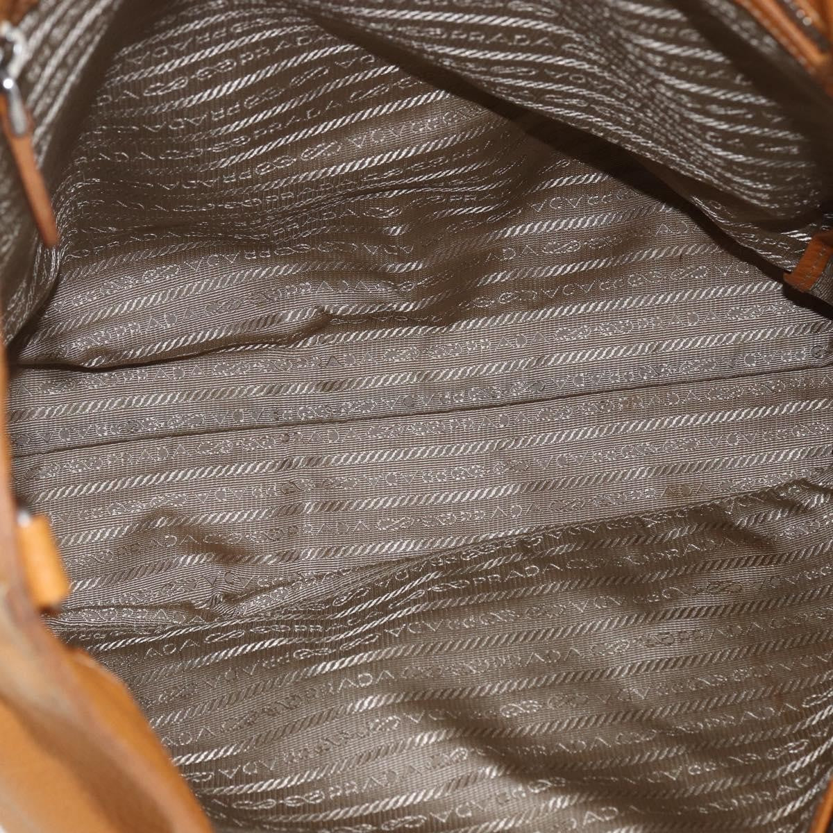 Prada Convertible Shopper Vitello Daino Brown Leather Tote Bag Bag (Pre-Owned)