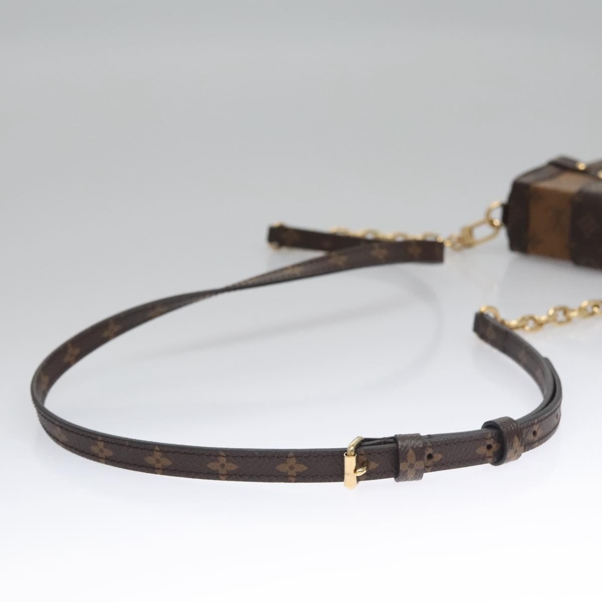 Louis Vuitton Vertical Trunk Pochette Reverse Monogram Canvas Brown Canvas Clutche & Pouche Bag (Pre-Owned)