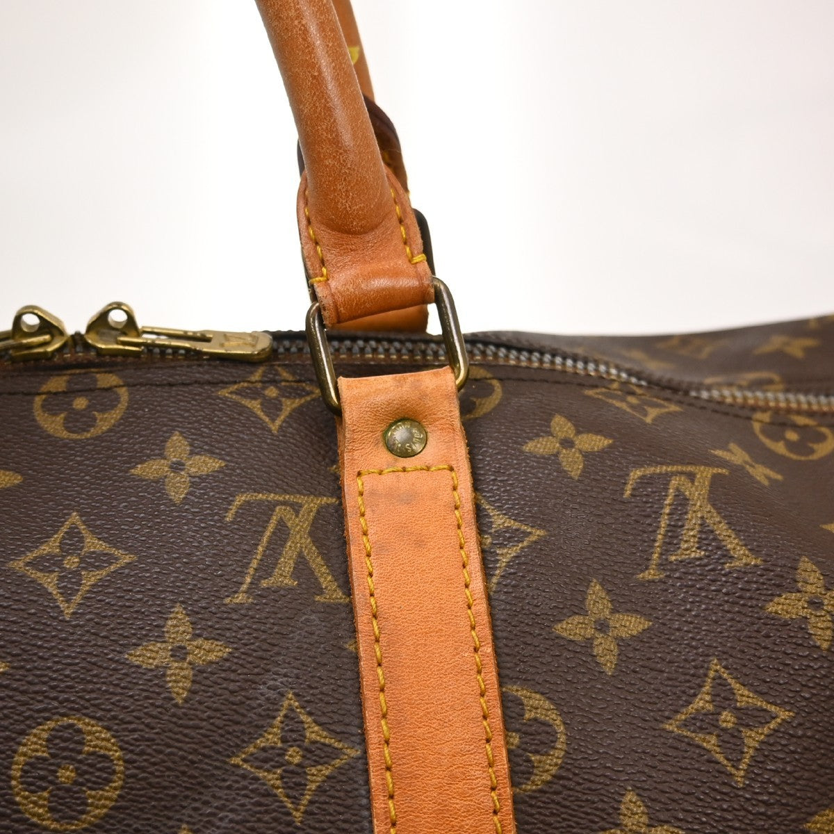 Louis Vuitton Keepall Canvas Brown Canvas Travel Bag Bag (Pre-Owned)