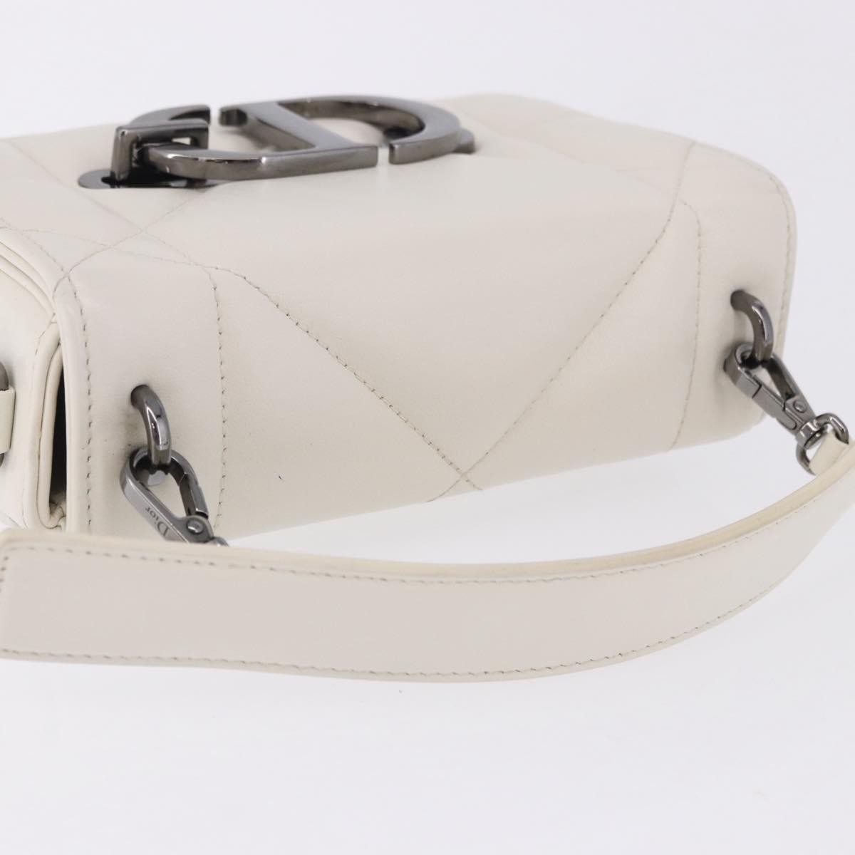 Christian Dior Caro Leather White Leather Handbag (Pre-Owned)