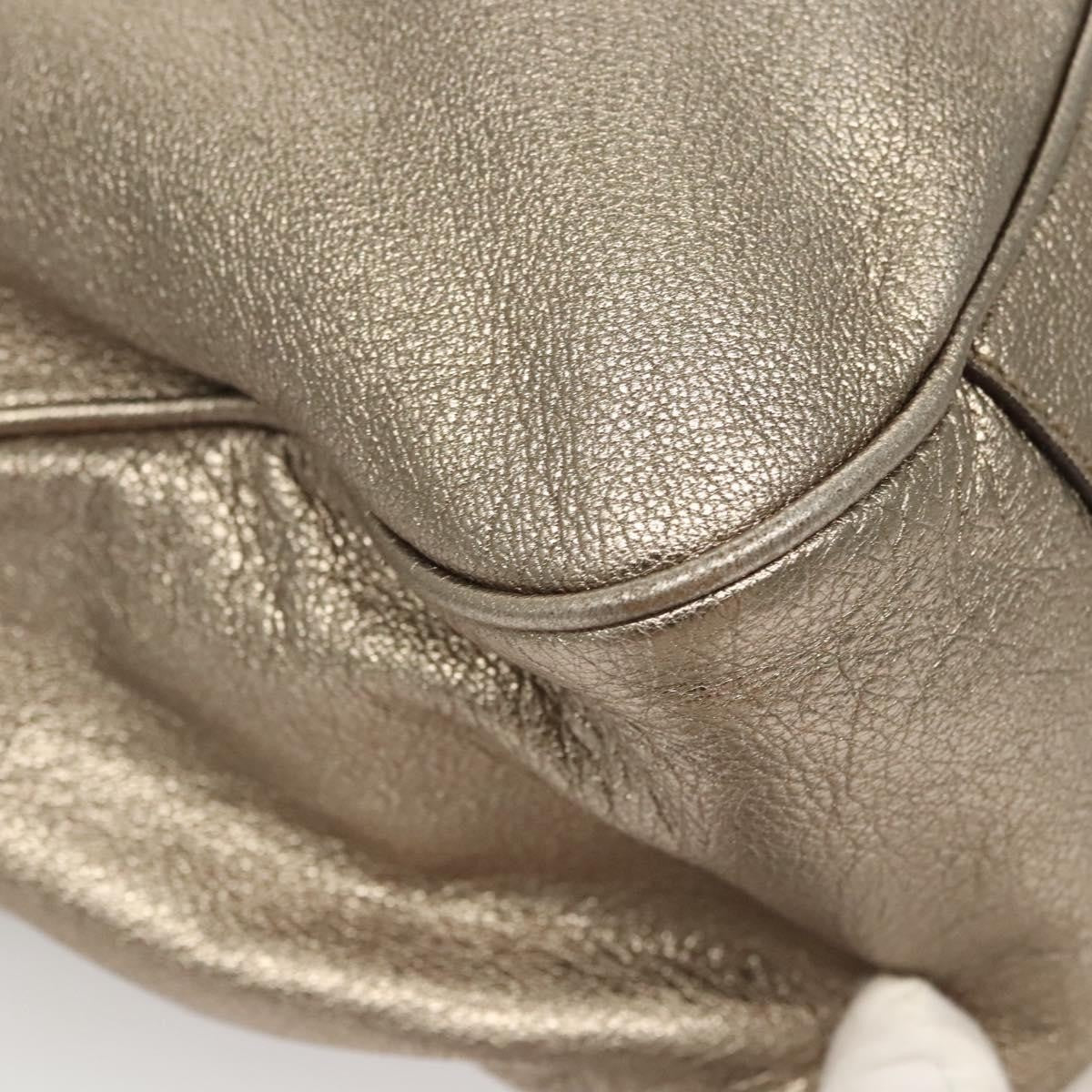 Salvatore Ferragamo Sofia Satchel Leather Gold Leather Shoulder Bag Bag (Pre-Owned)